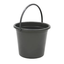 JVL 10 Litre Round Recycled Plastic Bucket, Grey