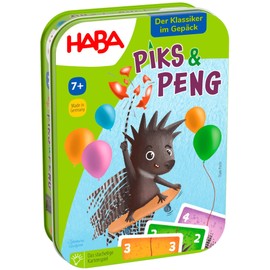 HABA Piks & Peng - Bright Card Game for the Whole Family - Exciting Competition with Simple Rules from 7 Years - Ideal for on the Go - 2011102001