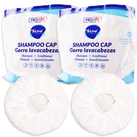 MedVance No Rinse Shampoo Cap | Rinse Free Shower Cap that Shampoos & Conditions | PH Balanced & Hypoallergenic Waterless Hair Wash | 2 Pack