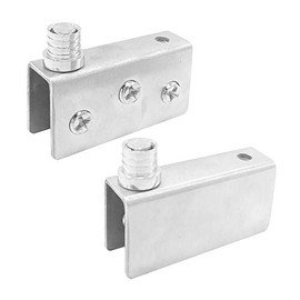 Glass Door Pivot Hinge Stainless Steel for Bathroom Clip Cabinet 10-12mm 2PCS