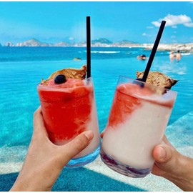 Drinique Unbreakable Elite Pint Beer Glass (Set of 4) 16oz Reusable, Shatterproof, Dishwasher Safe, Drinking Cups for Indoor or Outdoor Use - Blue