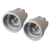 LEDLUX 2 Pcs E27 Ceramic Lamp Holder with Screw Terminals