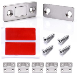 Pstyle PST-062 Hinge, Magnetic Catch, Magnet, Double Sided Tape Included, Metal Fittings, Set of 6