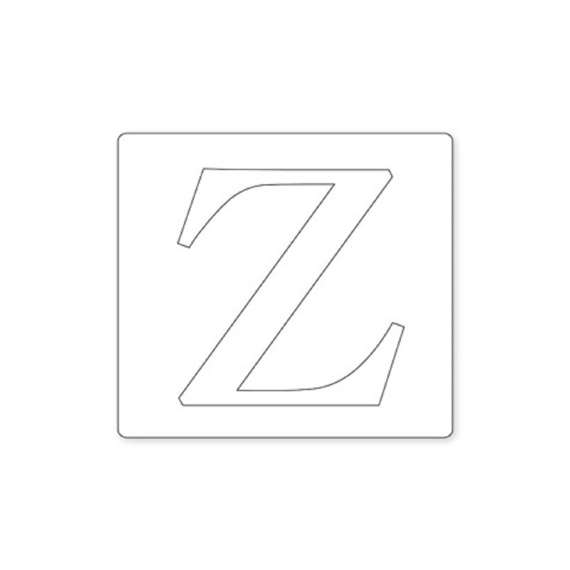Sizzix Bigz Alphabet Uppercase Die Sassy Serif Letter "Z" by