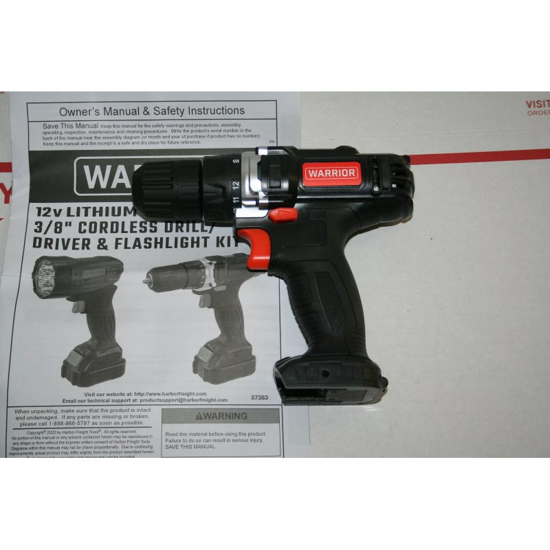 Warrior NEW Warrior Cordless Drill Driver 12V -3/8" Keyless Chuck