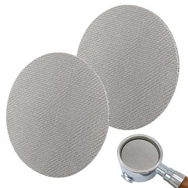 OMJMYY Pack of 2 Puck Screen 53.5 mm, 1.7 mm Thick Espresso Strainer for Portafilter, 150 μm Stainless Steel 316, 100 μm 304 Stainless Steel, Sintered Coffee Filter, Reusable Puck Filter Portafilter