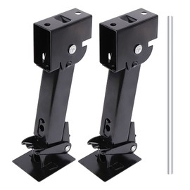 2PCS Swing Down Trailer Stabilizer Jacks - 7" Drop Leg, 18" Adjustable Rod Handle & Mounting Screws for RV, Camper & Travel Trailer (12" to 18")