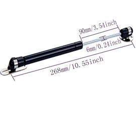 20N/4.4 lb Gas Strut Cabinet Hinge Safety Lift Support, Soft Open & Down Lid Support & Buffer Telescopic Cabinet Door Glue Head Gas Spring Supports 10 inch Length Black (2 Pack)