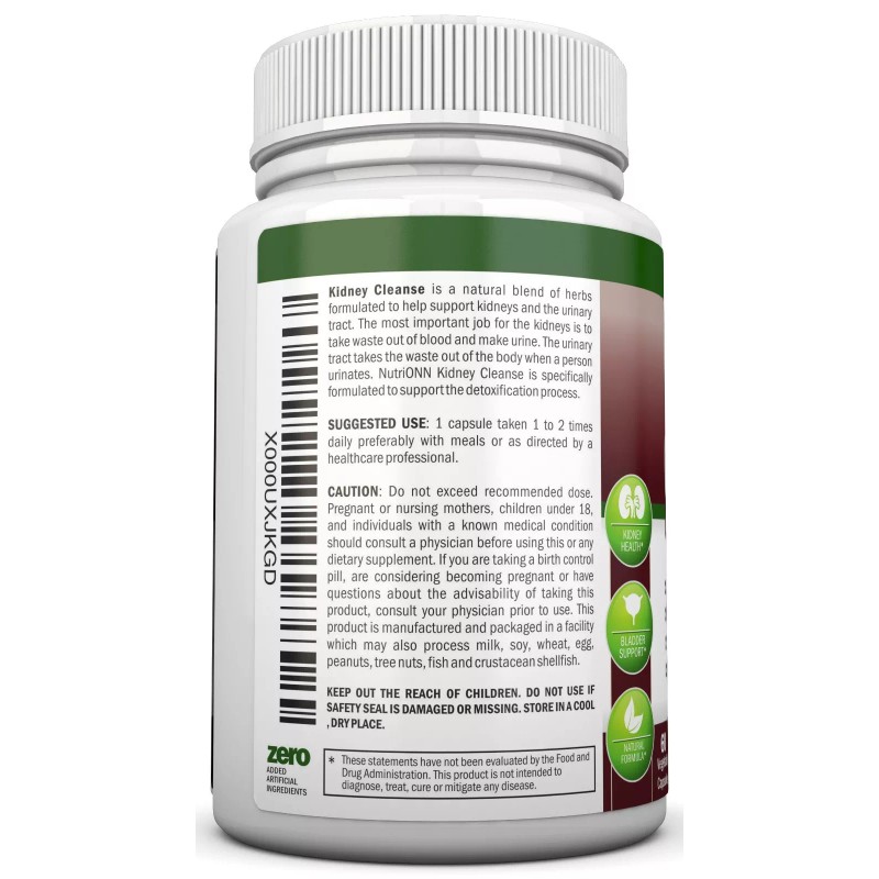 NutriONN KIDNEY CLEANSE - Detox and Support For Urinary Tract,