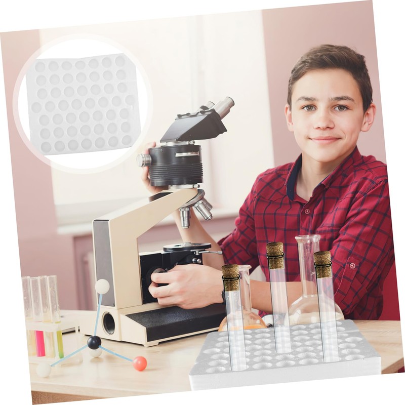 FELTECHELECTR 50holes Test Tube Holder Foam Rack Sampling Tube Organizer