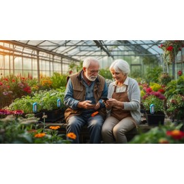 iLight Smart Plant Soil Moisture Meter + App | Bluetooth Soil Sensor + Notifications | Wireless Plant Care Remote Monitoring, Smart Garden Planting Device Indoor Outdoor Plants | Moisture System Gift