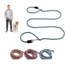 Coehaopike 6-in-1 Multi-functional Hands-Free Dog Lead, Shoulder Compatible, For Training, Walking, Jogging, Load Capacity 242.4 lbs (110 kg), Maximum 9.6 ft (2.60 m) (Blue)