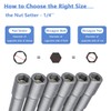 Mesee 6 Pieces 150mm Extra Long Magnetic Nut Driver Set,
