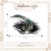 Flayem 1920s Feather Hair Clip Fascinator Gastby Flower Rhinestone Pearl