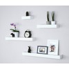Ballucci Modern Ledge Wall Shelves, Set of 4 Wood Floating