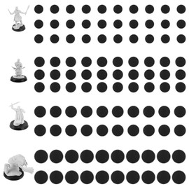 SIXPOINTS 100 Pieces Acrylic Miniature Bases,25/28.5/32/40 mm Model Bases 4mm/0.16inch Thick Circular Figure Display Stands Compatible with Gaming Miniatures or Wargames Role Playing Board Game Figure