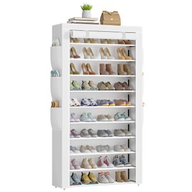 OYREL Shoe Rack 10Tier Large Capacity 50-56Pairs Beautiful Tall Shoe Shelf Free Standing Storage Cabinet Entryway Closet
