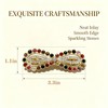 Sparkling Crystal Stone French Barrette，Vintage Rhinestone Snap Hair Clips
