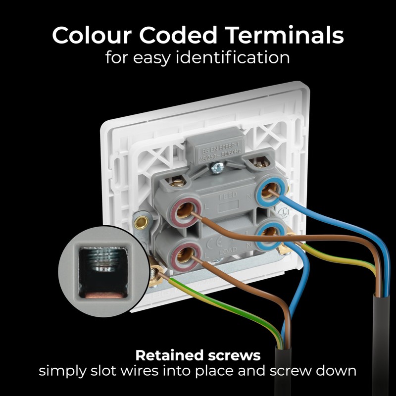 BG Electrical Cooker Control Switch Unit with LED Power Indicator,