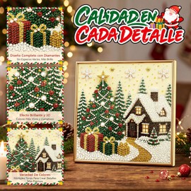 Kit de Pintura de Diamantes de Navidad 20x20 cm, Diamond Art