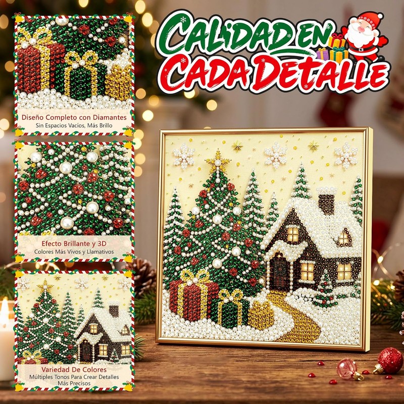 Kit de Pintura de Diamantes de Navidad 20x20 cm, Diamond