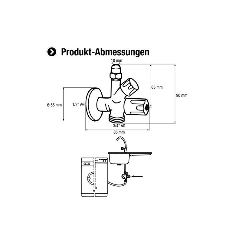 CORNAT TEC304501 Angle Valve 1/2"