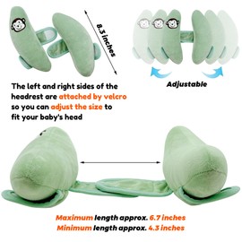 StoHua Baby Travel Pillow,Carseat Head Support for Infants,Stroller Headrest for Kids,Baby Head Neck Support Pillow Cushion,Car Seat Neck Support for Toddlers,Green