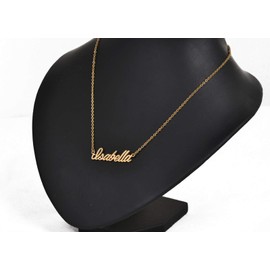 Aoloshow Gold Initial Isabella Name Necklace Dainty Choker Necklace Gold
