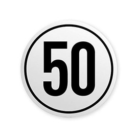 Speed Sign 50 km/h Magnetic Film Magnetic for Germany Truck Tractor Car Trailer