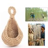 AIMALL Boho Jute Hanging Basket,Hanging Wall Organizer Vegetable Fruit Basket