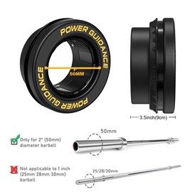 POWER GUIDANCE 50mm Barbell Clamps Barbell Collars, Quick Release Weight Olympic Barbell Clips for Bars, Non-Slip Olympic Barbell Clamps for Workout Weightlifting Fitness Training