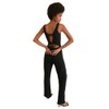 TRENDYOL Women's Back Decollted Knitted Jumpsuit Jumpsuit, black