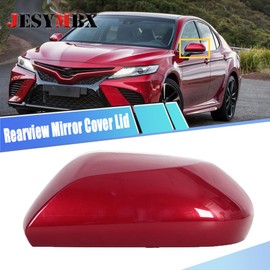 JESYMBX For Toyota Camry V70 8th 2018-2021 Rearview Mirror Cover Lid Car Wing Door Side Cap Shell Left Red