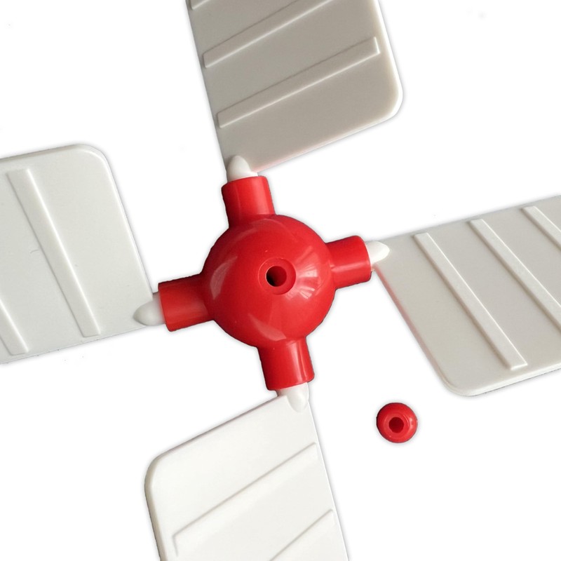 Replacement Sails for Garden Windmill. Ref: LARGE with RED centre.