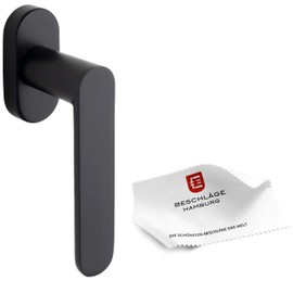 Beschläge Hamburg: SATURN DK 07Z SM Window Handles, Rotation/Tilt Window Fitting with 45° Grid, Window Set, Matte Black