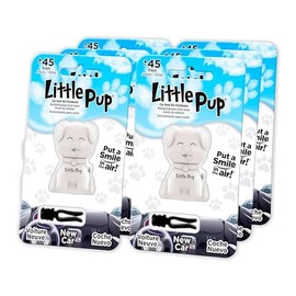 Little Pup 96619-6PK New Car Scent Car Air Freshener Clip Provides Long-Lasting Freshness in a Compact Design, Fights Odors for up to 45 Days, Cute Car Odor Eliminator, Non-Toxic, Pack of 6