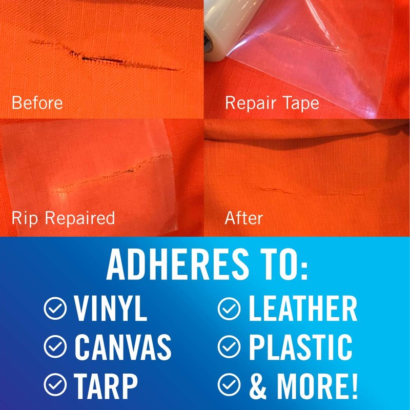 Repair Tape for Fabric and Vinyl 30ft x 3in, Clear