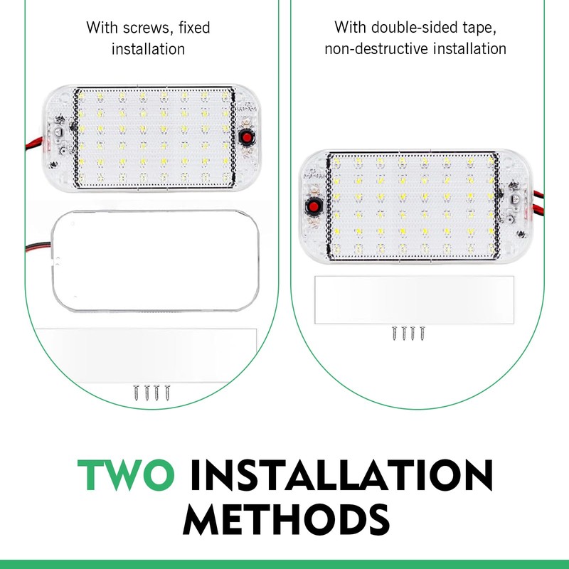 yorpyep 2 PCS Car Dome Light, 48LED Ultra-thin Adjustable High-brightness