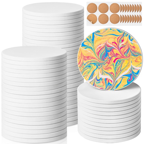 Ceramic Tiles for Crafts, GOH DODD 60 Pack Unglazed Blank