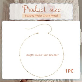 Goiern Belly Chain Gold for Women Bikini Belly Chains Body Chains Summer Beach Jewellery Adjustable