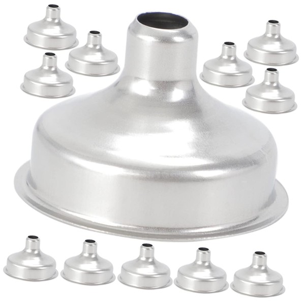 MAGICLULU 12Pcs Multi Function Stainless Steel Mini Funnels for Liquid