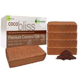 Coco Coir 650gm Bricks (5-Pack) - Organic Coco Coir for Plants & Gardening - OMRI-Listed Cocopeat for Garden Soil, Seed Starter Soil, & Mulch - Organic Coconut Bricks - Coconut Fiber Potting Mix