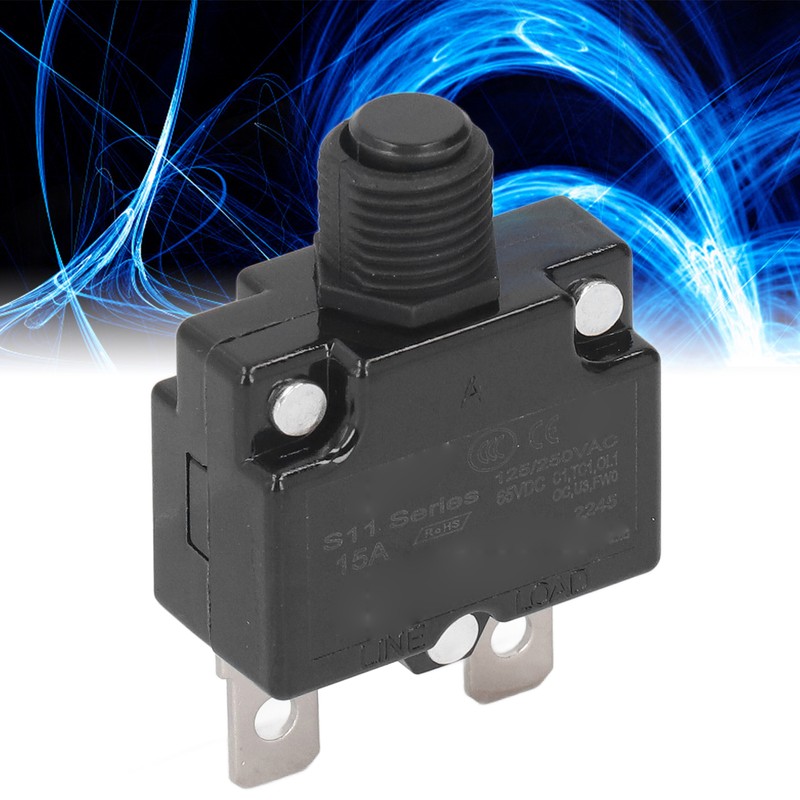 10Pcs Automatic Reset Relay Fuse 15A Thermal Switch Circuit Breaker