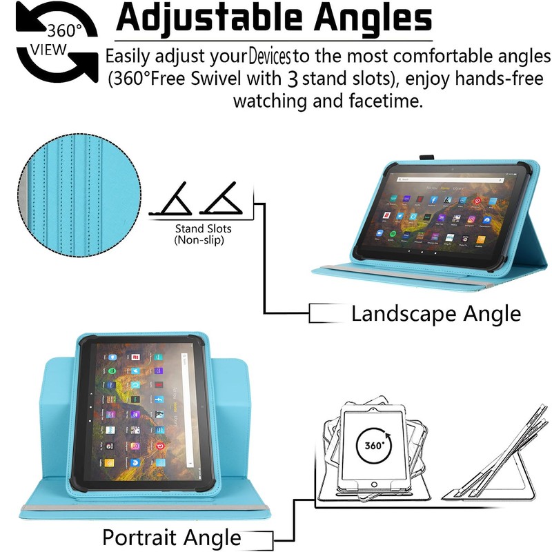 Pudazvi Universal 11 11.5 Inch Android Tablet Case,360 Degree Rotatable