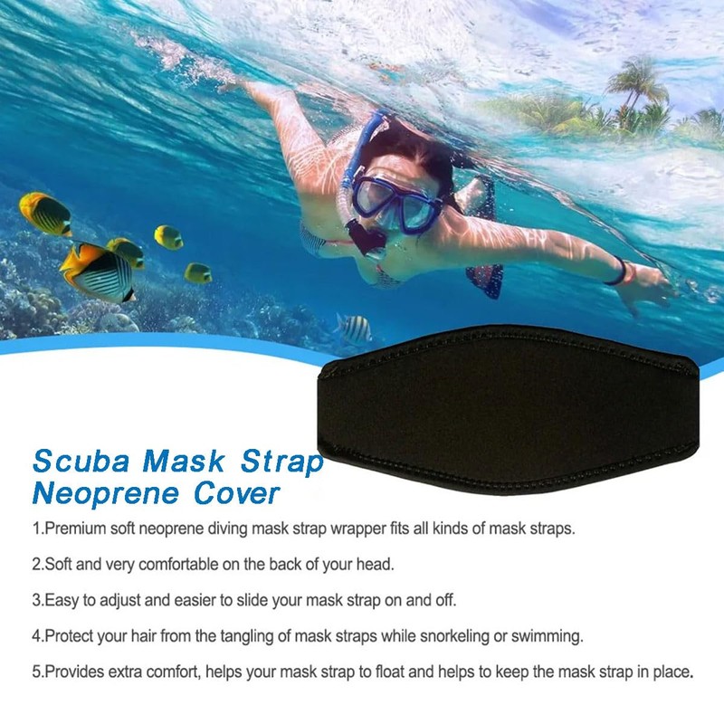 RALSPEC Neoprene Scuba Diving Mask Strap Cover for Dive Masks