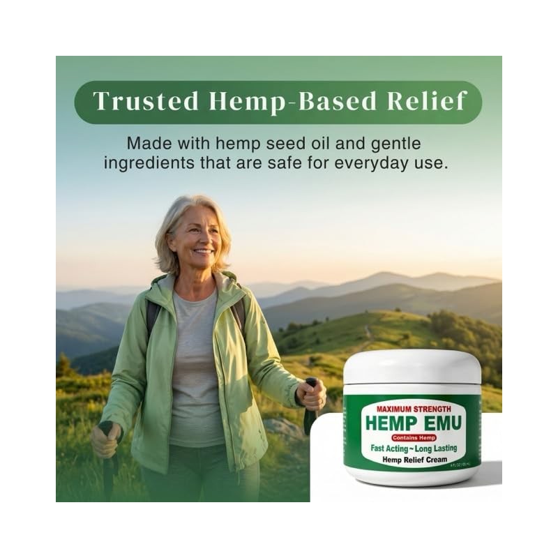 Hemp Emu Joint & Muscle Cream, 4 Oz.