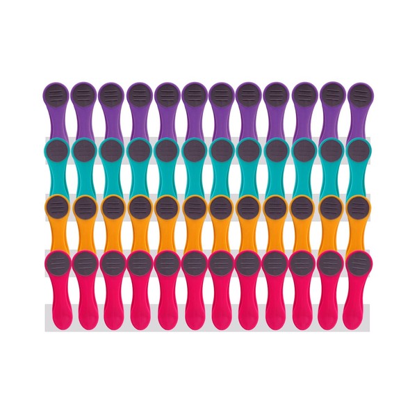 48 Clothes Pegs with Feathers Made of Rustproof Stainless Steel