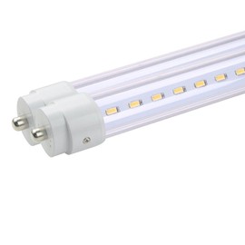 LED Fantasy LED 8Ft Tube Light Bulb T8/T10/T12 6000K (Cool White) Clear Cover FA8 Single Pin AC100V-277V UL Listed 36W (75W Fluorescent Equivalent) (Pack of 2)