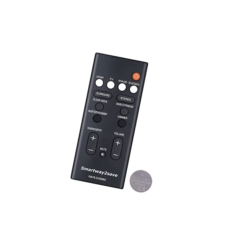 Smartway2save Replacement FSR78 ZV28960 Remote Control Compatible for Yamaha Audio