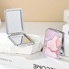 dcdcee Pocket Mirror, Small Travel Mirror with Magnification, Portable Double-Sided